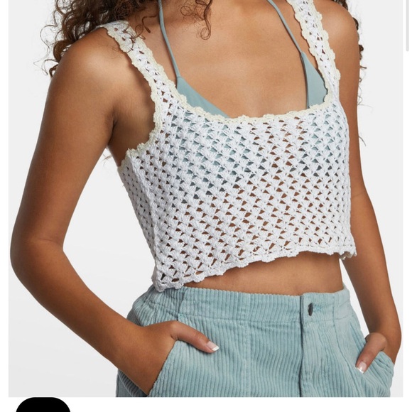 RVCA Railroad Crochet tank. NWT. Size Med - Picture 2 of 7
